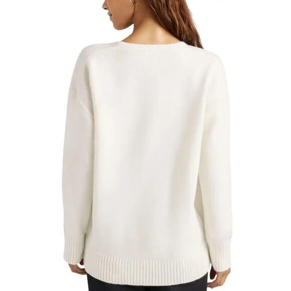 Splendid Women Snow White Soft Knit Zeena Zip Front Relaxed Cardigan Size XL - Picture 3 of 6